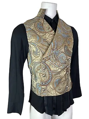 Shrine Gothic Vampire Cavalier Vest Jacket Victorian Brocade Goth Steampunk • $134.99