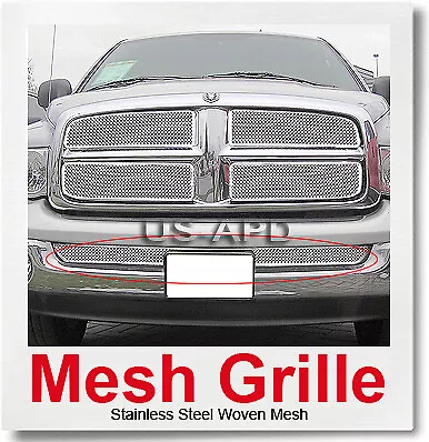 Fits 2002-2008 Dodge Ram 1500/02-09 2500/3500 Lower Stainless Chrome Mesh Grille • $102.99