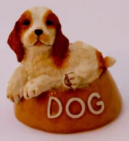 Border Fine Arts Cocker Spaniel In Dog Bowl Figurine - Retired* • £11.39