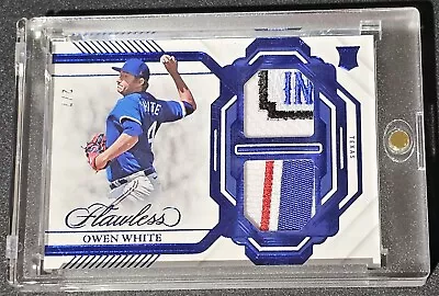 2023 Panini Flawless Owen White Rookie Dual Patch /7 - #DP-OW Rangers • $0.99