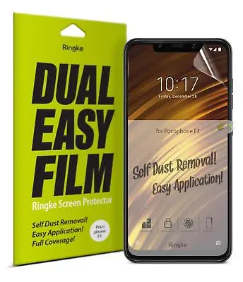 $15.75 • Buy For Xiaomi Pocophone F1 Screen Protector Ringke [Dual Easy Film] Full Cover 2pcs