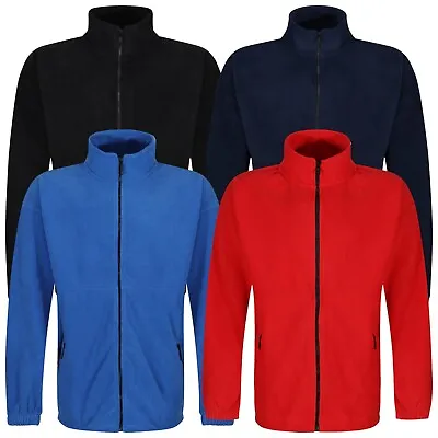 £11.99 • Buy Mens Fleece Jacket Full Zip Up Polar Work Warm Anti Pill Outdoor Coat Top Pocket