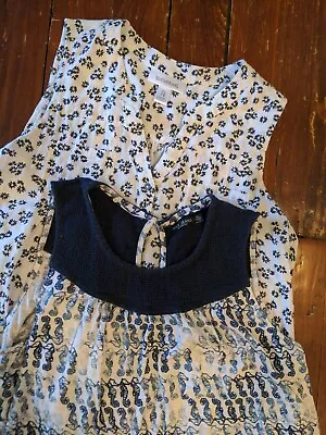 Lot 2 Motherhood Maternity Large Daisy Sleeveless Top Blouses Bundle Seahorse XL • $12.75