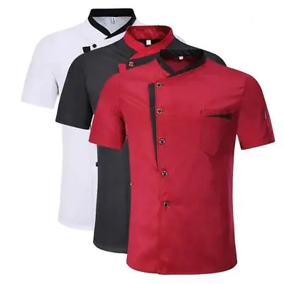 Restaurant Kitchen Chef Uniform Shirt Short/Long Sleeves Chef Jacket Works • $27.39