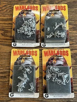 Lot Of 4 Grenadier Fantasy Warlords Lead Model Figures Elven Orc D&D VTG NOS #7 • $34.95