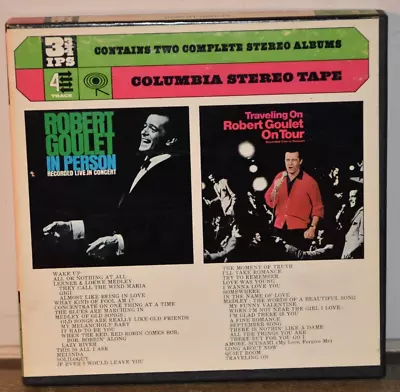 ROBERT GOULET In Person/On Tour Two Album 4 TRACK Reel TAPE 3 3/4 • $9.99