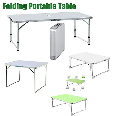 £18.23 • Buy New Folding Camping Table Aluminium Picnic Portable Adjustable Party Bbq Outdoor