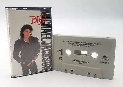 Vintage Michael Jackson BAD Cassette Tape 1987 Pop • $9