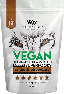 White Wolf Nutrition Vegan Pea Protein + Superfoods 400g (13 Serves)  • $44.95