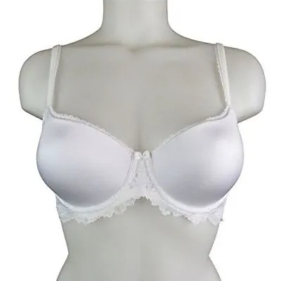 Moulded Bra Underwired Lace Trim Full Cup Comfort Support Everyday High Street • £4.95