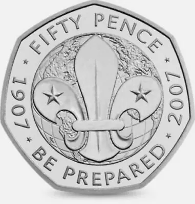 Be Prepared 50p Coin 1907-2007 Circulated Fifty Pence 2007 Scouting Movement  • £1.45