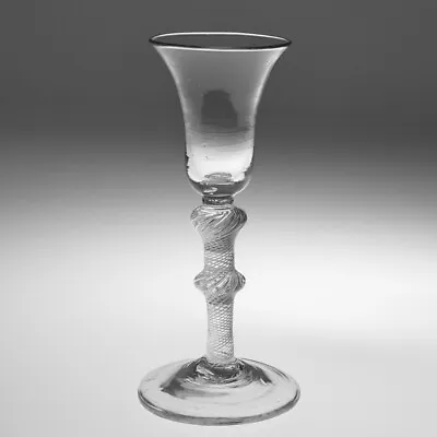 Antique 18th Century Double Knop Air Twist Wine Glass C1750 • £325