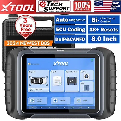 XTOOL D8S Auto Bi-directional Scanner Diagnostic Tool Key Coding Programming 38+ • $699