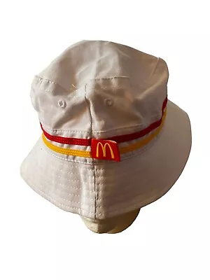 McDonald's Bucket Hat Cap Ronald McDonald Old School Vintage Style White • $10