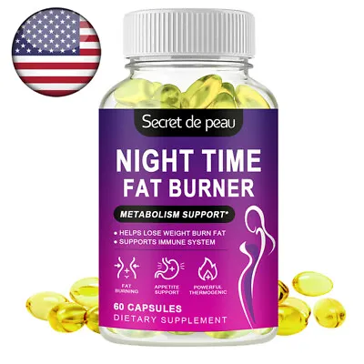 Night Time Fat Burner Supplement For Weight Loss Burn Fat Appetite Suppressant • $11.09