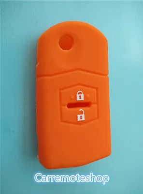 $7.90 • Buy MAZDA 3,2,6 2 Button Remote CAR KEY COVER CASE HOLDER MPS SP23 CX7 CX9 Orange