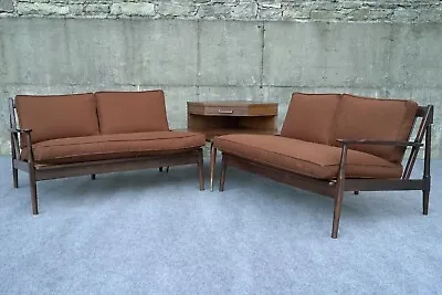 Mid Century Danish Modern Fox Manufacturing Sectional Love Seat Sofa • $2499.99