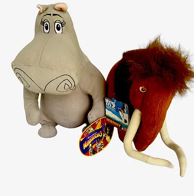 Madagascar 3 GLORIA The HIPPO  And Mammoth Large 12  Licensed NWT • $22.25