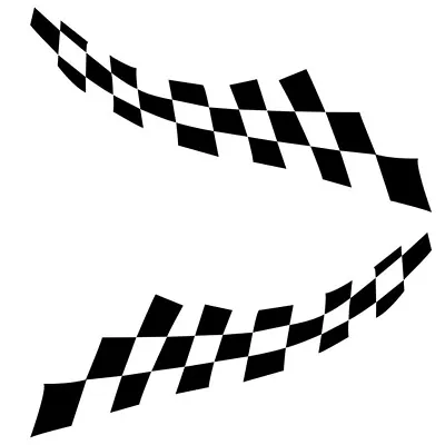 2PCS Checkered Flag Hood Decal Vinyl Graphic Car Sticker Truck Body Racing Decor • $22.40