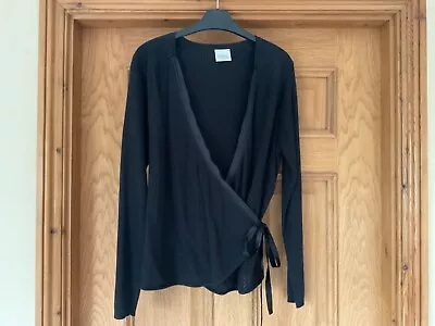 £15 • Buy Next Ladies Black Angora,lambswool,cashmere Cardigan Size 18.wraps Over Ribbon
