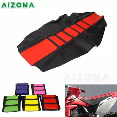 Dirt Bike Motocross Gripper Soft Seat Cover Rib Skin For Honda CR500R CRF230 CBR • $27.18