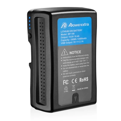 $123.99 • Buy 190Wh 14.8V 13400mAh V Mount/V Lock Battery  For Broadcast Video Camcorder