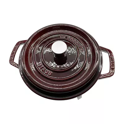 NEW For STAUB Cast Iron 4-qt Round Cocotte 22cm Cast Iron Round  Oven • $149.99