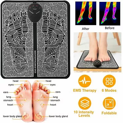 EMS Foot Massager Pad Electric Acupuncture Stimulator Leg Muscle Pain Relax Mat • $7.69