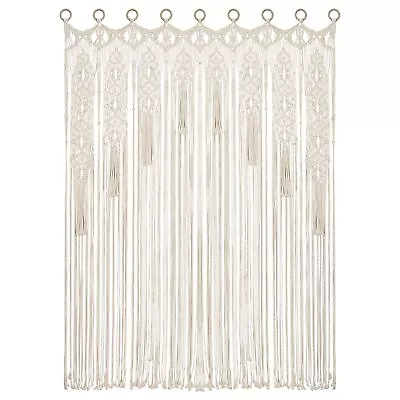  Boho Large Macrame Curtain Wide Room Divider Doorway Curtain 79 X 47 Inches Mac • $59.54