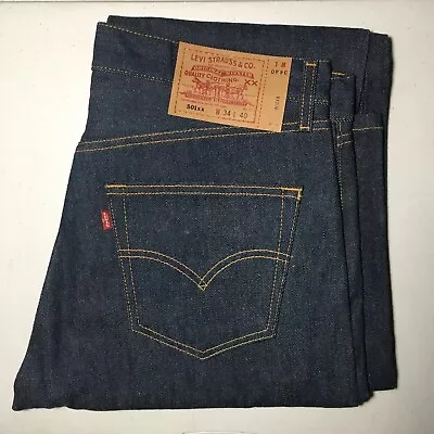 Vintage 90s 501 XX Levis Shrink To Fit Deadstock Raw Jeans 35x40 NWOT • $115