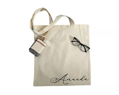 £4.50 • Buy Personalised Name Tote Bag Hen Party Bridesmaid Gift Birthday Cotton Tote Bag
