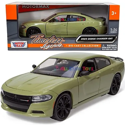 MOTORMAX 2023 DODGE CHARGER SXT Green 1/24 Diecast 79387 • $18.99