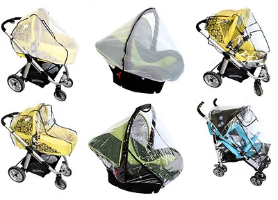 Universal Baby Rain Cover Mosquito Net Pushchair Pram Stoller Car Seat Buggie • £5.70