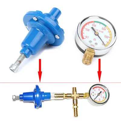 Cow Goat Vacuum Regulator Gauge + Gauge Tee Adapter Pulsator Surge Milker Tool • $16.46