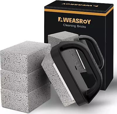 Grill Griddle Cleaning Brick Block Heavy Duty With Handle (4 Pack) • $20.49