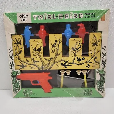 Vintage Ohio Art Twirl E Bird Target And Gun Set Metal Lithograph Target Plastic • $127.58