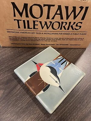 Motawi Tileworks Upside Downside Charley Harper Art Tile Bluebird Woodpecker • $98.98