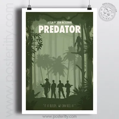 PREDATOR -  Minimalist 80's Film Poster By Posteritty Design Movie Jungle Art • £4.50