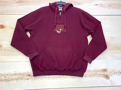 VINTAGE Minnesota Golden Gophers Sweatshirt Medium Red Maroon Hoodie Fleece • $25.19