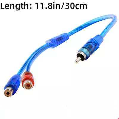 30cm RCA Audio Cable Phono Y Splitter Connector 1 Male To 2 Female Car Mic Tool • $7.69