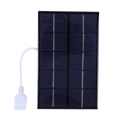 $10.03 • Buy USB Solar Panel Outdoor 5W 5V Portable Polysilicon + Epoxy Travel Solar Charger