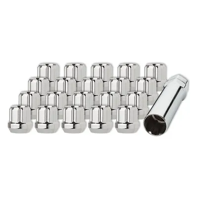 20 Chrome 12x1.5 Open End Spline Tuner Lug Nuts For Aftermarket Wheels • $38