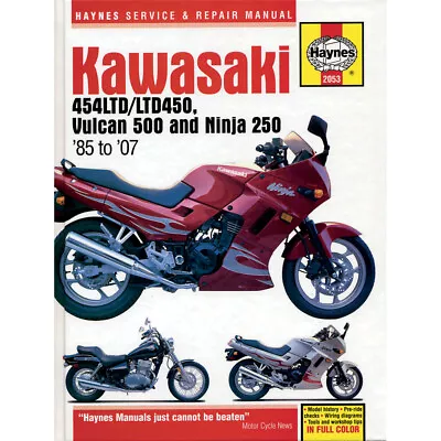 HAYNES Repair Manual - Kawasaki EN500/Vulcan 500 (90-07) EX250/Ninja 250 (86-07) • $54.34