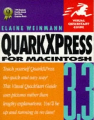 Quarkxpress3.3 Mac: Visl Quikstart Gd Visl (Visual Quic... By Weinmann Paperback • £4.70