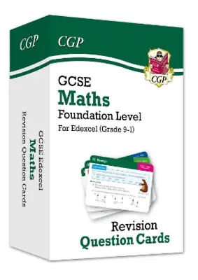 CGP Books GCSE Maths Edexcel Revision Question Cards - Foundation (Hardback) • £10.23