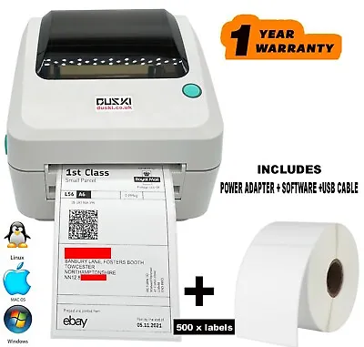 £85 • Buy Thermal Shipping Label Printer 6x4 USB Shipping Label Barcode Royal Mail UPS DPD