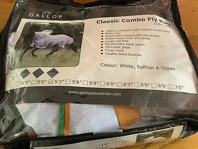 £34.99 • Buy Gallop Pony Horse Fly Rug Sheet 5’3” Full Neck Combo Belly Flap New In Bag