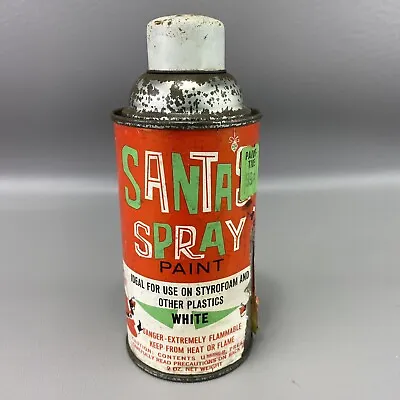 New Old Stock Vintage Santa's Spray Paint White Can Christmas Decoration NOS • $25.72