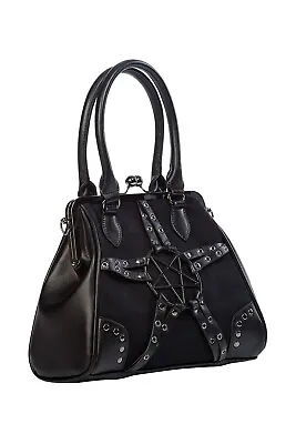 £33.99 • Buy BANNED Apparel Women's Black Pentagram Studded Punk Gothic Restrict Bag Handbag