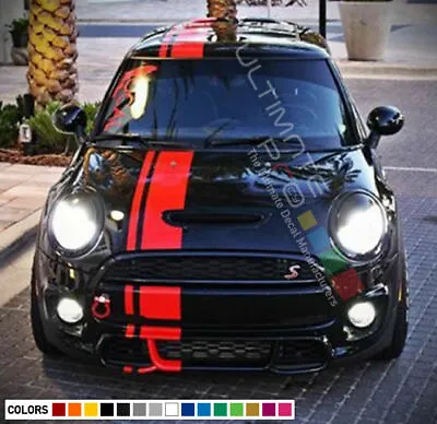 Stripe Kit Sticker Vinyl Decal For Mini Cooper S Hatch Side Mirror Cover JCW F55 • $73